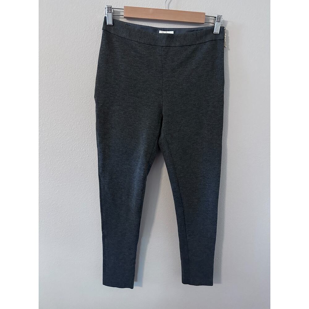 Kate Spade Women's Pull On Crop Ponte Dress Pants Side Zip Dark Gray Size 4